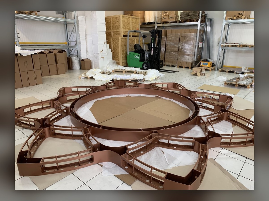 l'étoile laquée cuivre vue du dessus