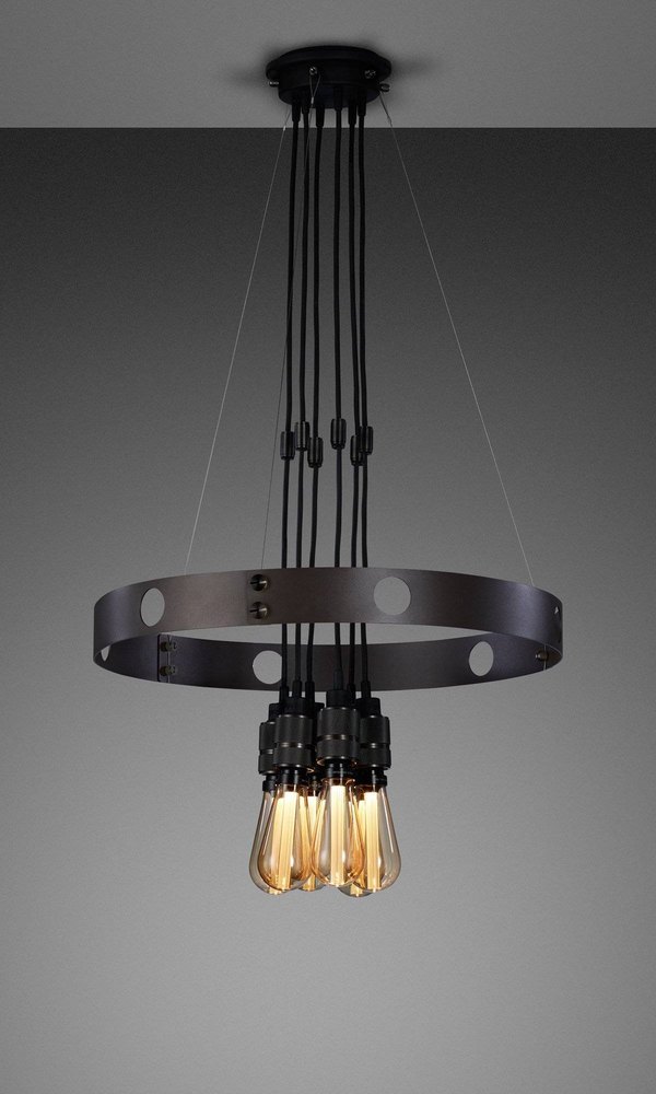 Sospensione Buster & Punch a sei luci con anello