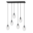 Lampada a sospensione Astral 6 Nero – trasparente – foto 3