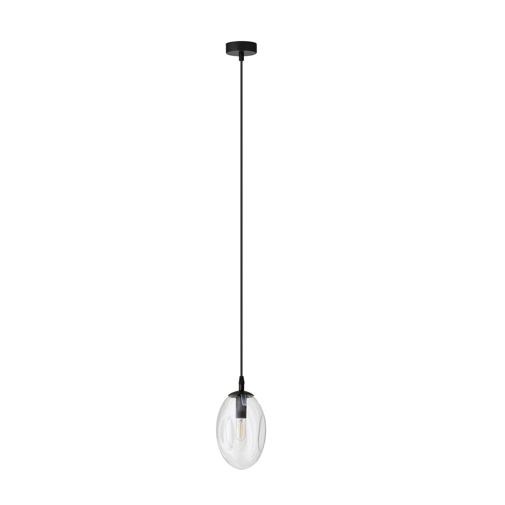 Lampada a sospensione Astral 1 Nero – trasparente – foto 3