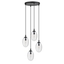 Lampada a sospensione Astral 4 Nero Premium – trasparente – foto 3