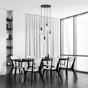 Lampada a sospensione Astral 4 Nero Premium – trasparente – foto 4