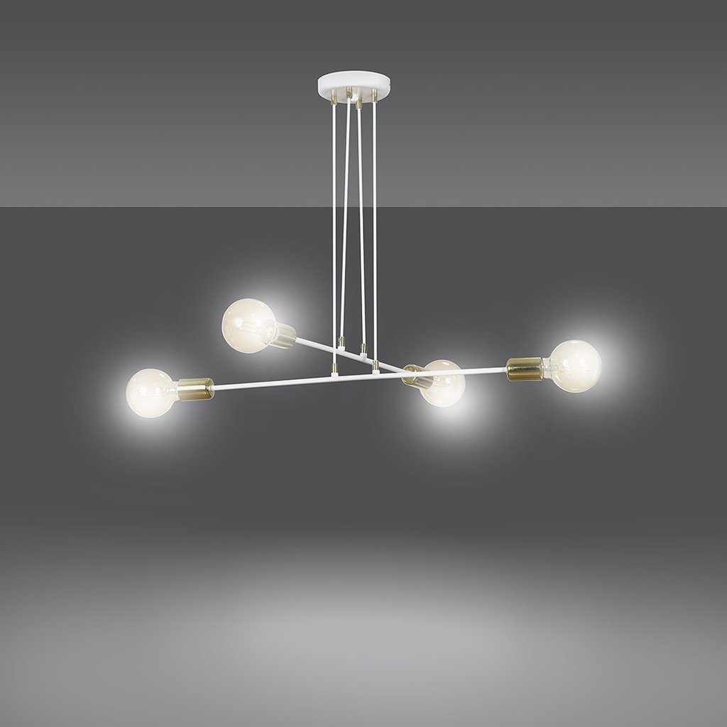 Lampada a sospensione Vesio 4 – Bianco – foto 3