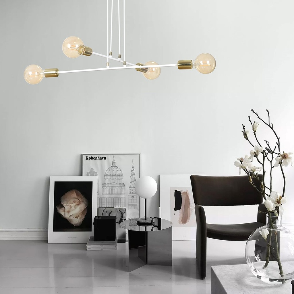 Lampada a sospensione Vesio 4 – Bianco – foto 4