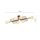 Lampada da soffitto Veken 6A – Oro – foto 5