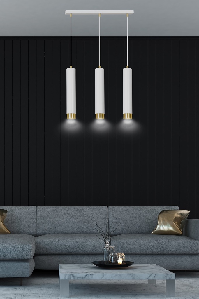 Kibo 3 pendant lamp – Gold – photo 7