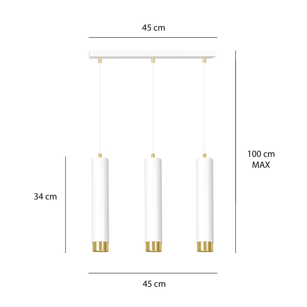 Kibo 3 pendant lamp – Gold – photo 9