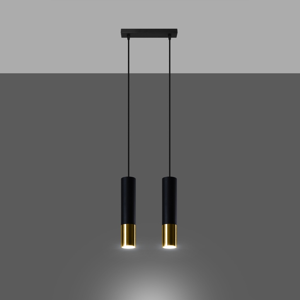 LOOPEZ 2 pendant lamp – Gold – photo 4