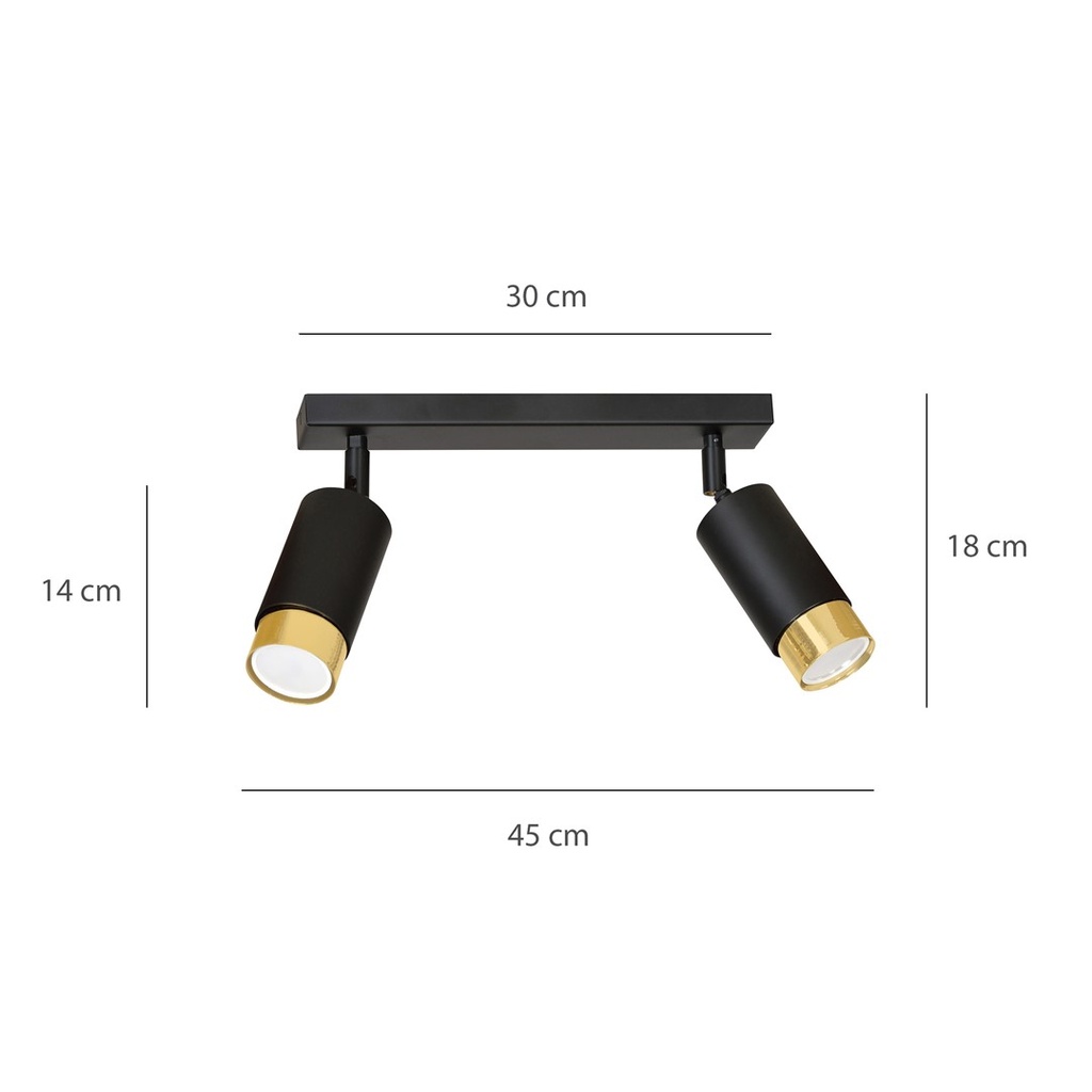 Hiro 2 ceiling lamp – Gold – photo 9