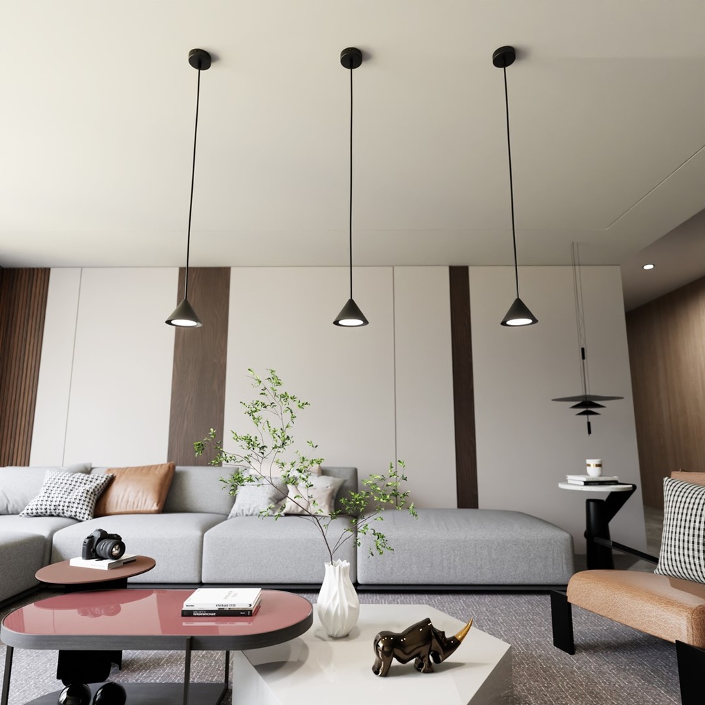 Lampada a sospensione Elit 1 – Nero – foto 4