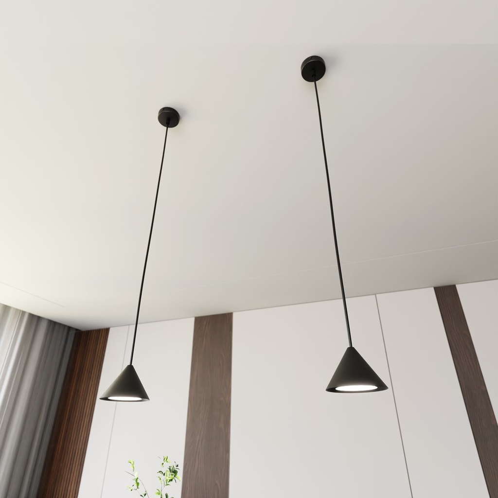 Lampada a sospensione Elit 1 – Nero – foto 5