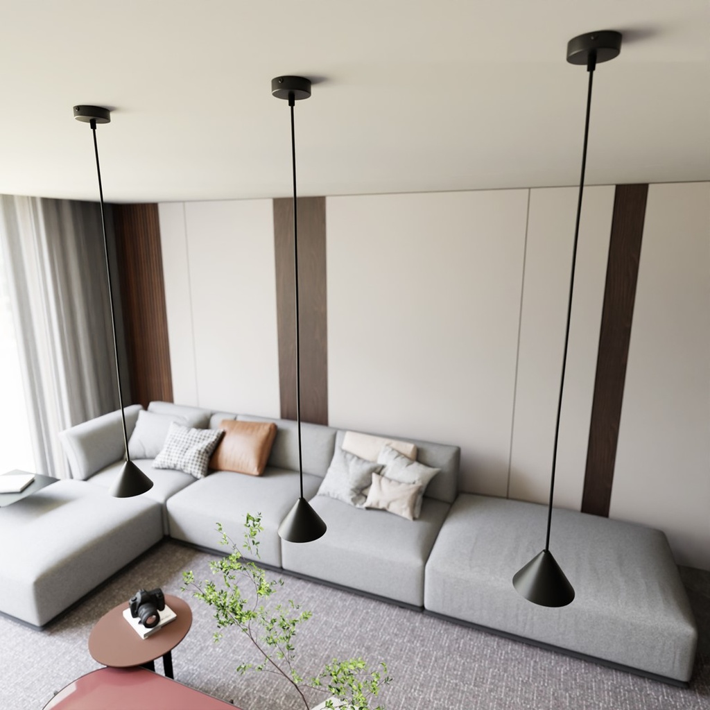 Lampada a sospensione Elit 1 – Nero – foto 6