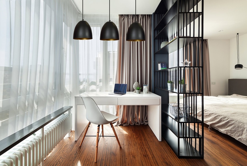 Lampada a sospensione Lenox 3 – nero oro – foto 5
