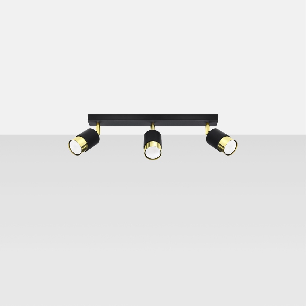 Lampada da soffitto NERO 3 – nero/oro – foto 3