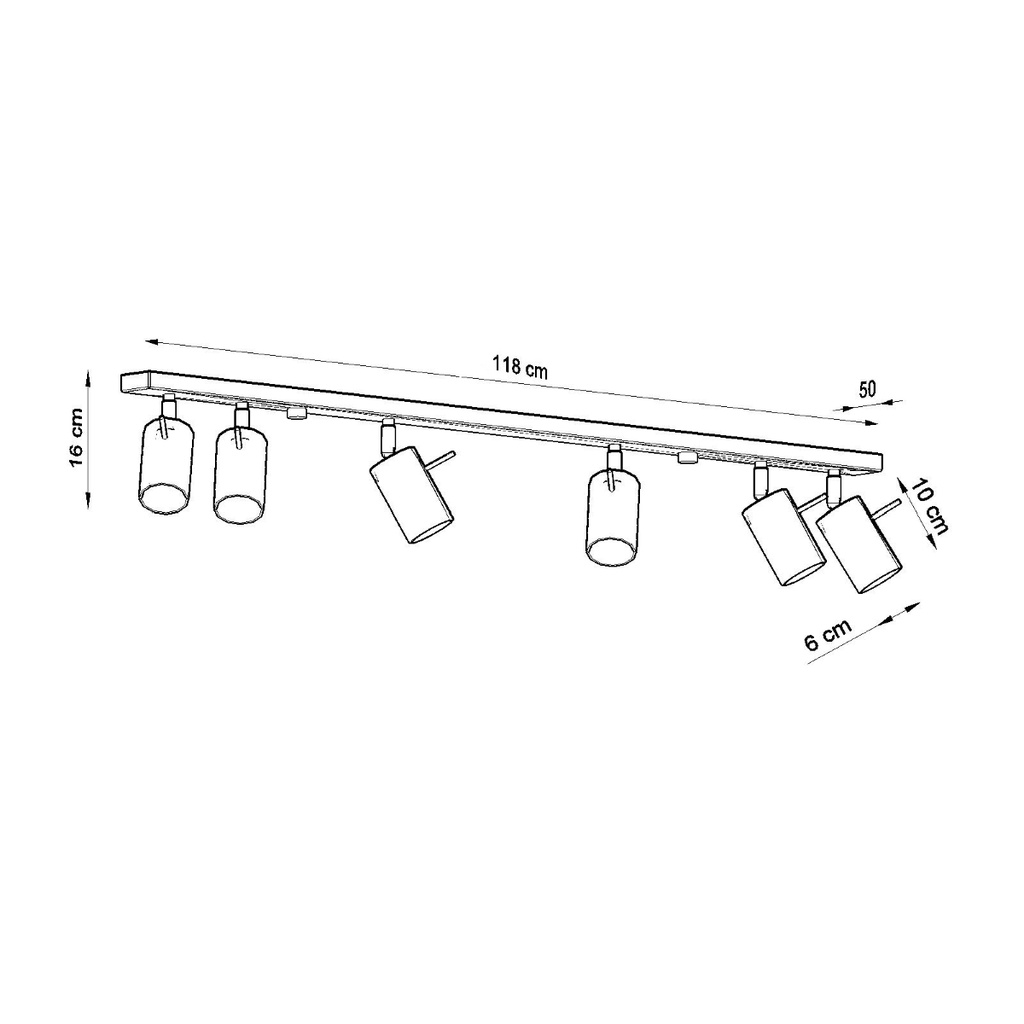 Lampada da soffitto RING 6L – Bianco – foto 5