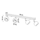 Lampada a soffitto OCULARE 4L – Bianco – foto 5