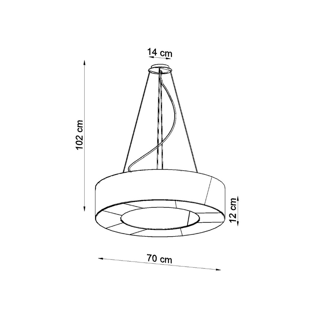 Lustre SATURNO SLIM 70 – Blanc – photo 5