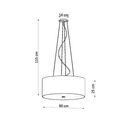 Lampadario OTTO 60 II – Bianco – foto 5