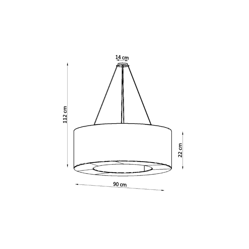 Lampadario SATURNO 90 – Bianco – foto 5