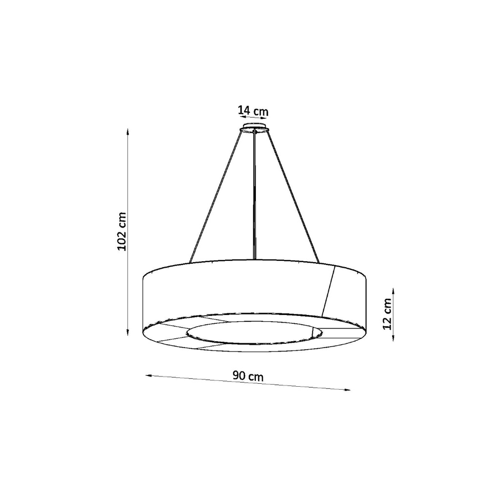 Lustre SATURNO SLIM 90 – Blanc – photo 5