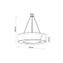 Lustre SATURNO SLIM 90 – Blanc – photo 5