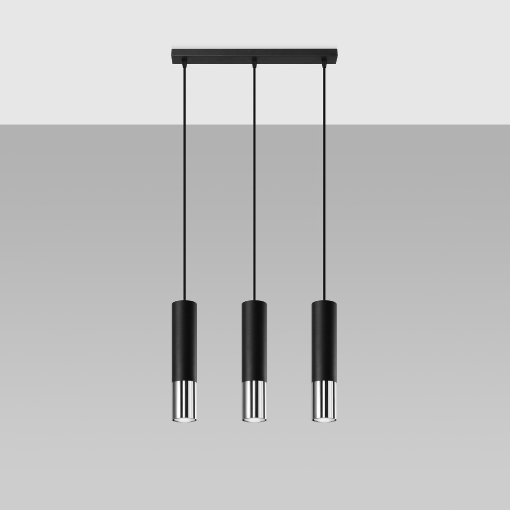 LOOPEZ 3L pendant lamp – Chrome – photo 3