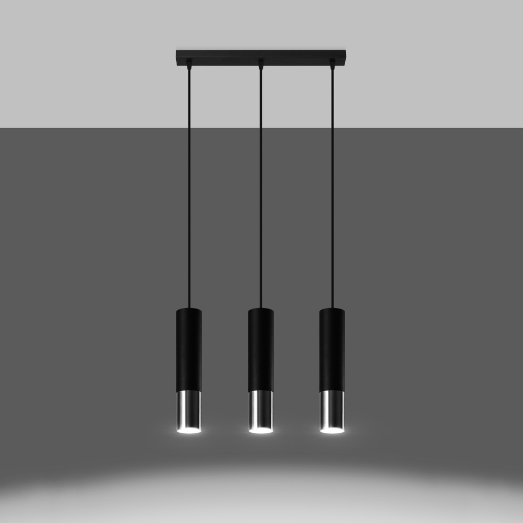 LOOPEZ 3L pendant lamp – Chrome – photo 4