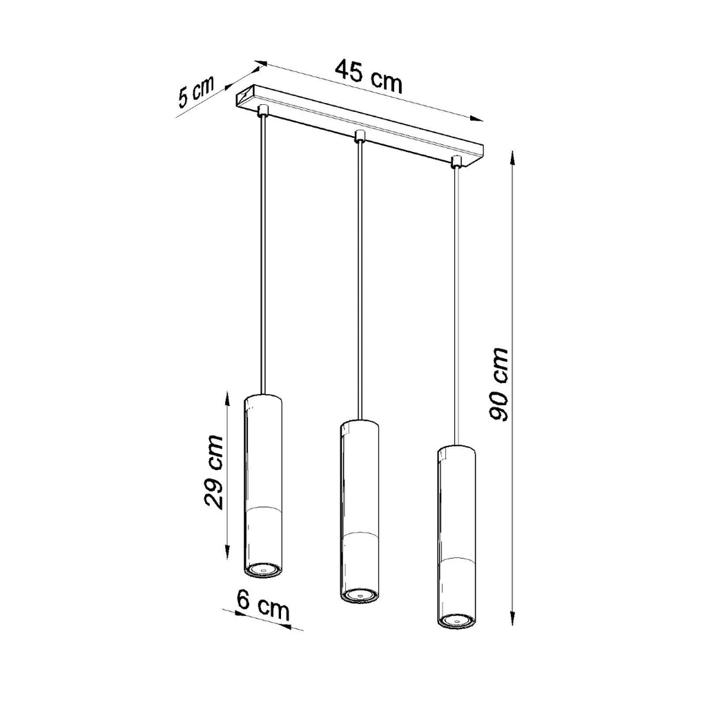 LOOPEZ 3L pendant lamp – Chrome – photo 5