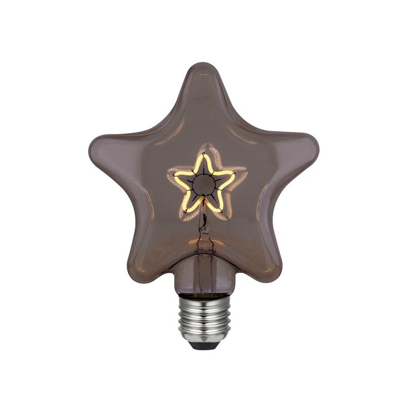 Smoky Star LED bulb with Star filament