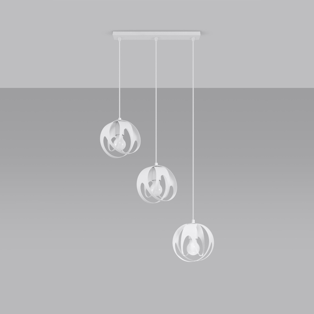 Lampada a sospensione TULOS 3L – Bianco – foto 3