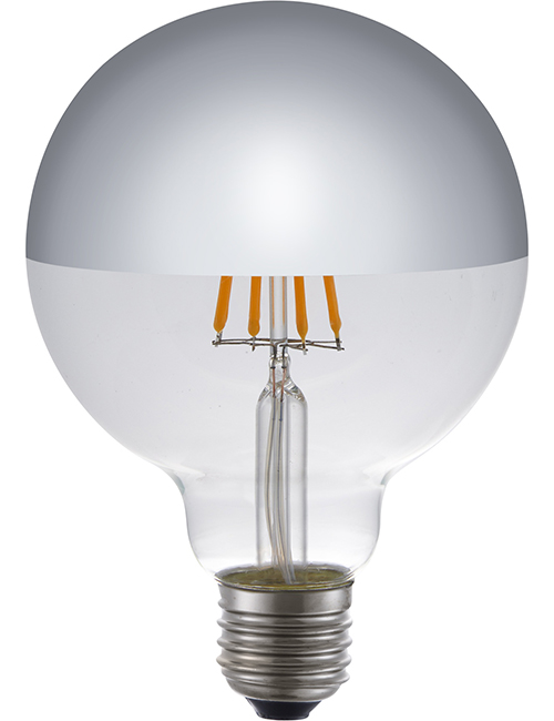 LED E27 Filament Globe Top Mirror, L279029012