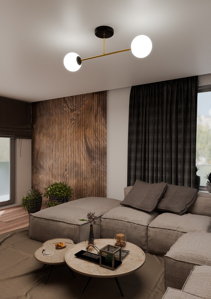 Lampada da soffitto Magnum 2 – nero/opale – foto 4