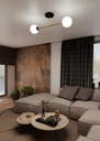 Lampada da soffitto Magnum 2 – nero/opale – foto 4