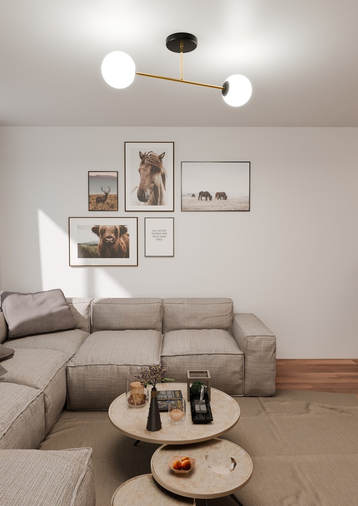 Lampada da soffitto Magnum 2 – nero/opale – foto 5