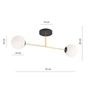 Lampada da soffitto Magnum 2 – nero/opale – foto 7