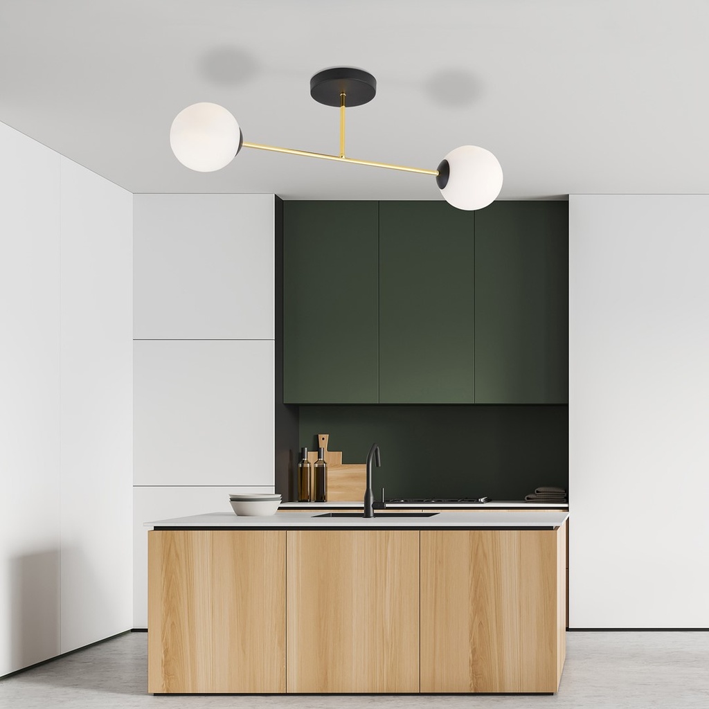 Lampada da soffitto Magnum 2 – nero/opale – foto 8