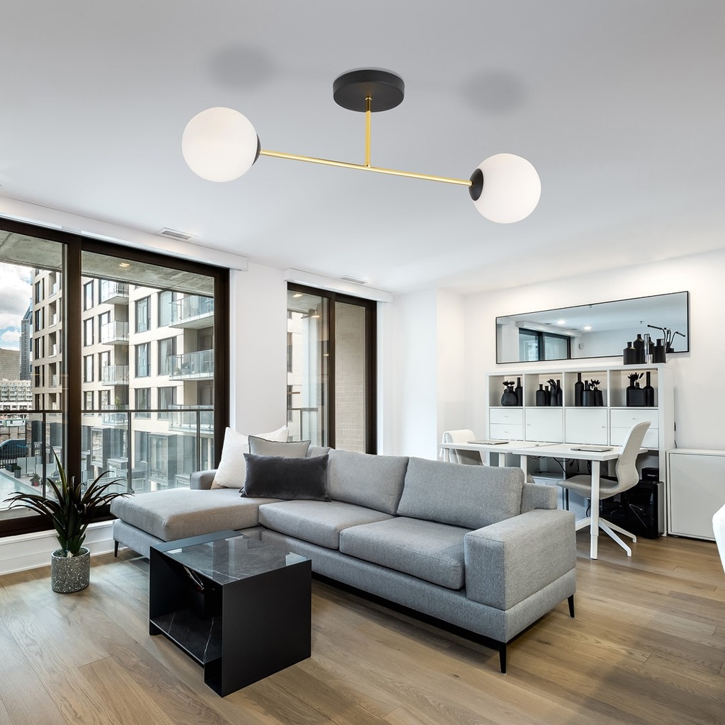 Lampada da soffitto Magnum 2 – nero/opale – foto 9