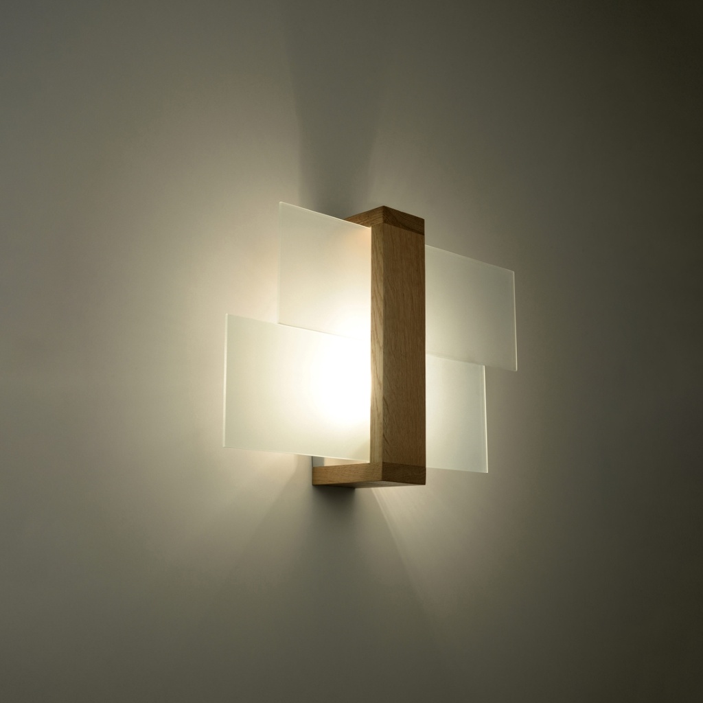 Lampada da parete FENIKS 1 – legno naturale – foto 4