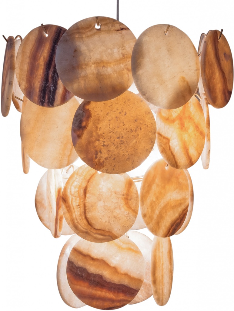 Pendant Lamp - Alabaster - L - Amber - Zenza