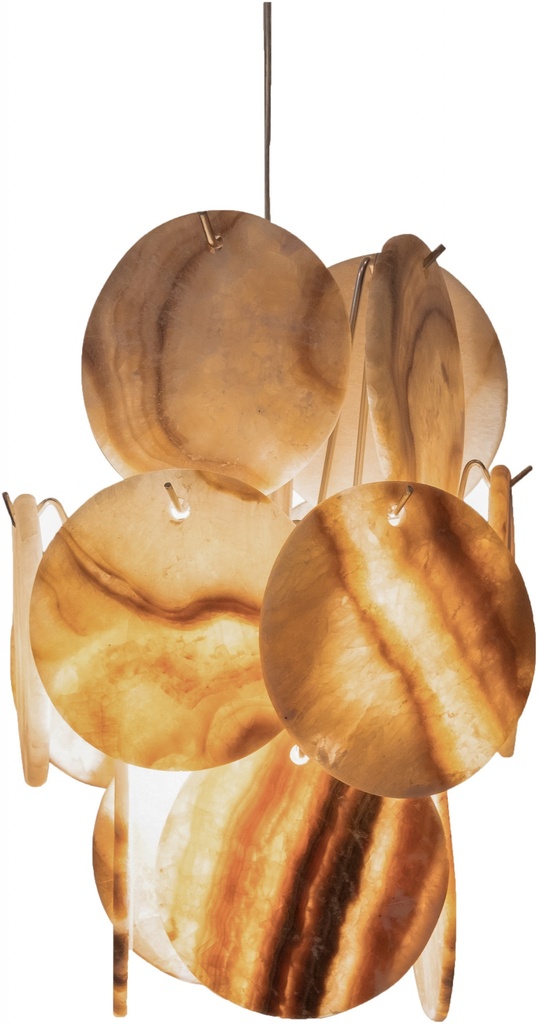 Pendant Lamp - Alabaster - S - Amber - Zenza