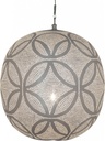 Pendant Lamp - Ball - Circles - M - Silver - Zenza