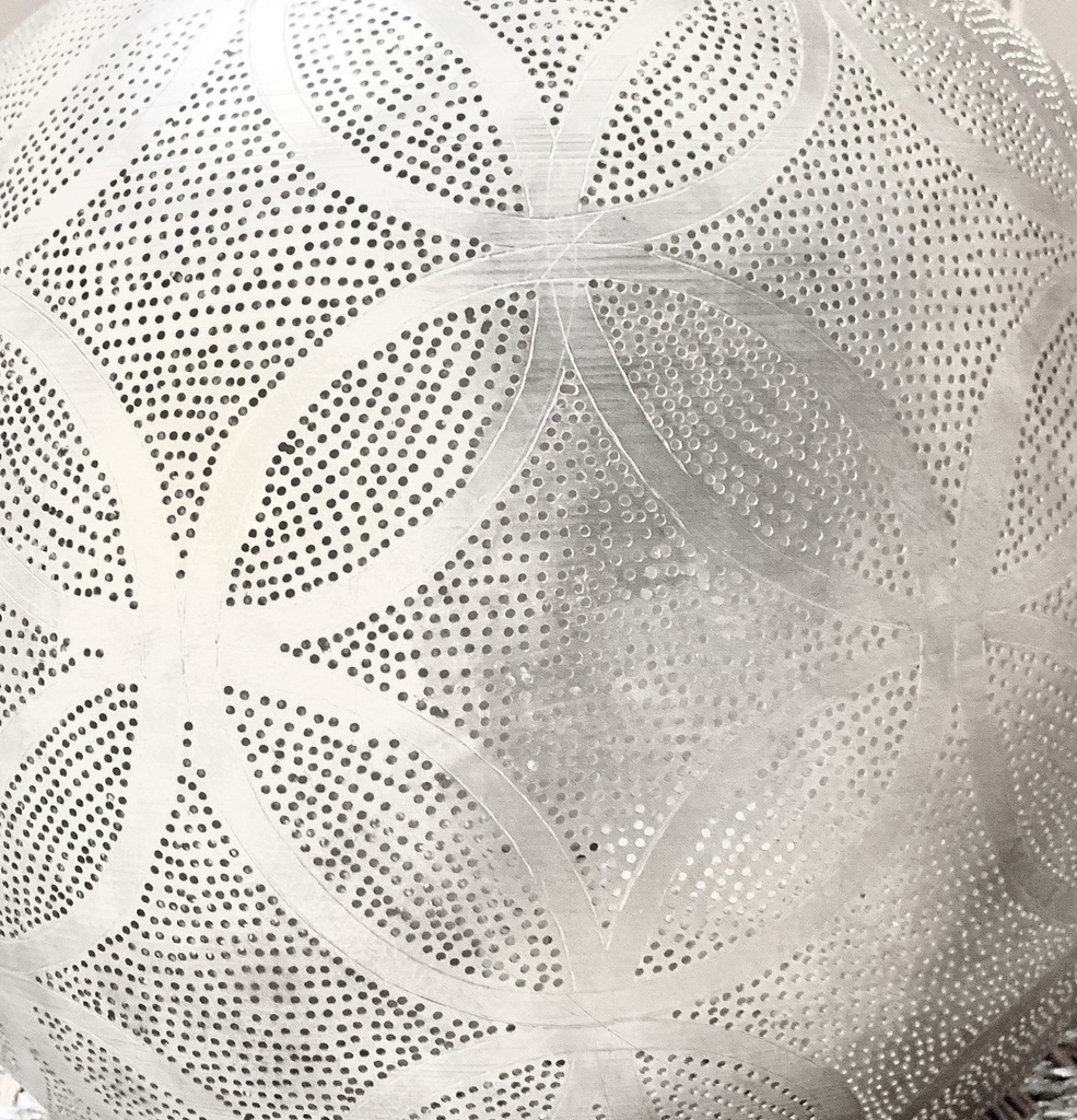 Pendant Lamp - Ball - Circles - M - Silver - Zenza