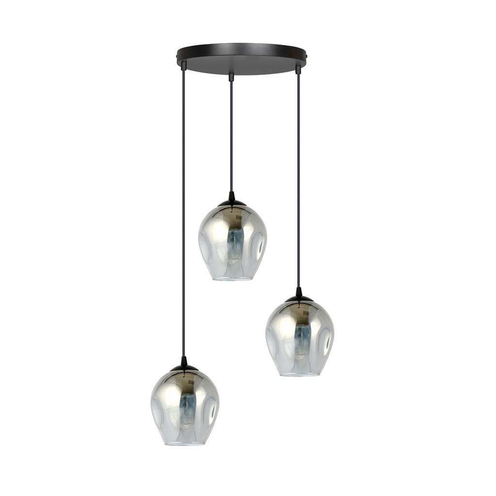 Lampada a sospensione Istar 3 Nero Premium – grafite – foto 3