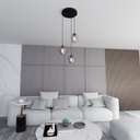 Lampada a sospensione Istar 3 Nero Premium – grafite – foto 4