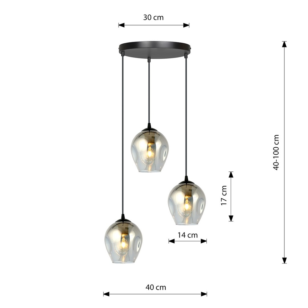 Lampada a sospensione Istar 3 Nero Premium – grafite – foto 9