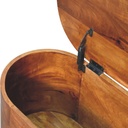 Scatola per coperte con coperchio arrotondato in castagno