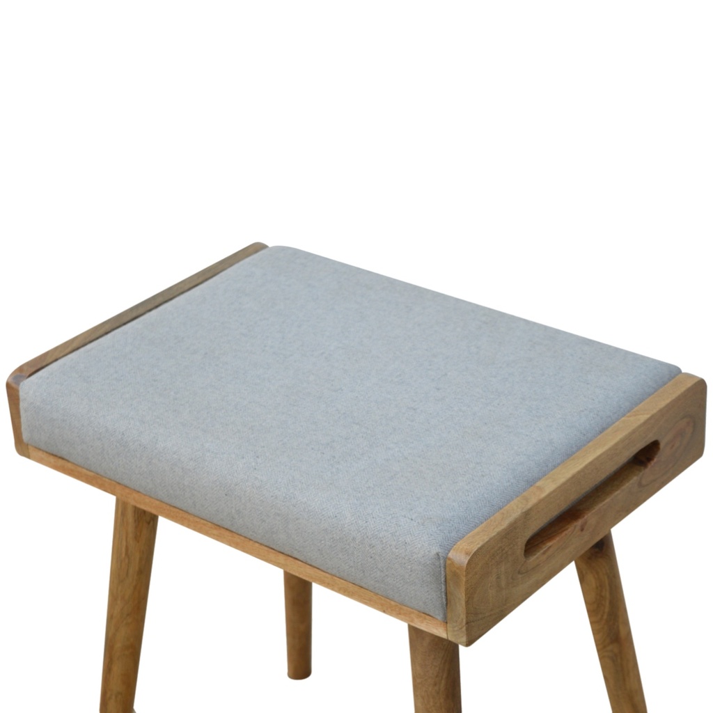 Repose-pieds style plateau en tweed gris – photo 8