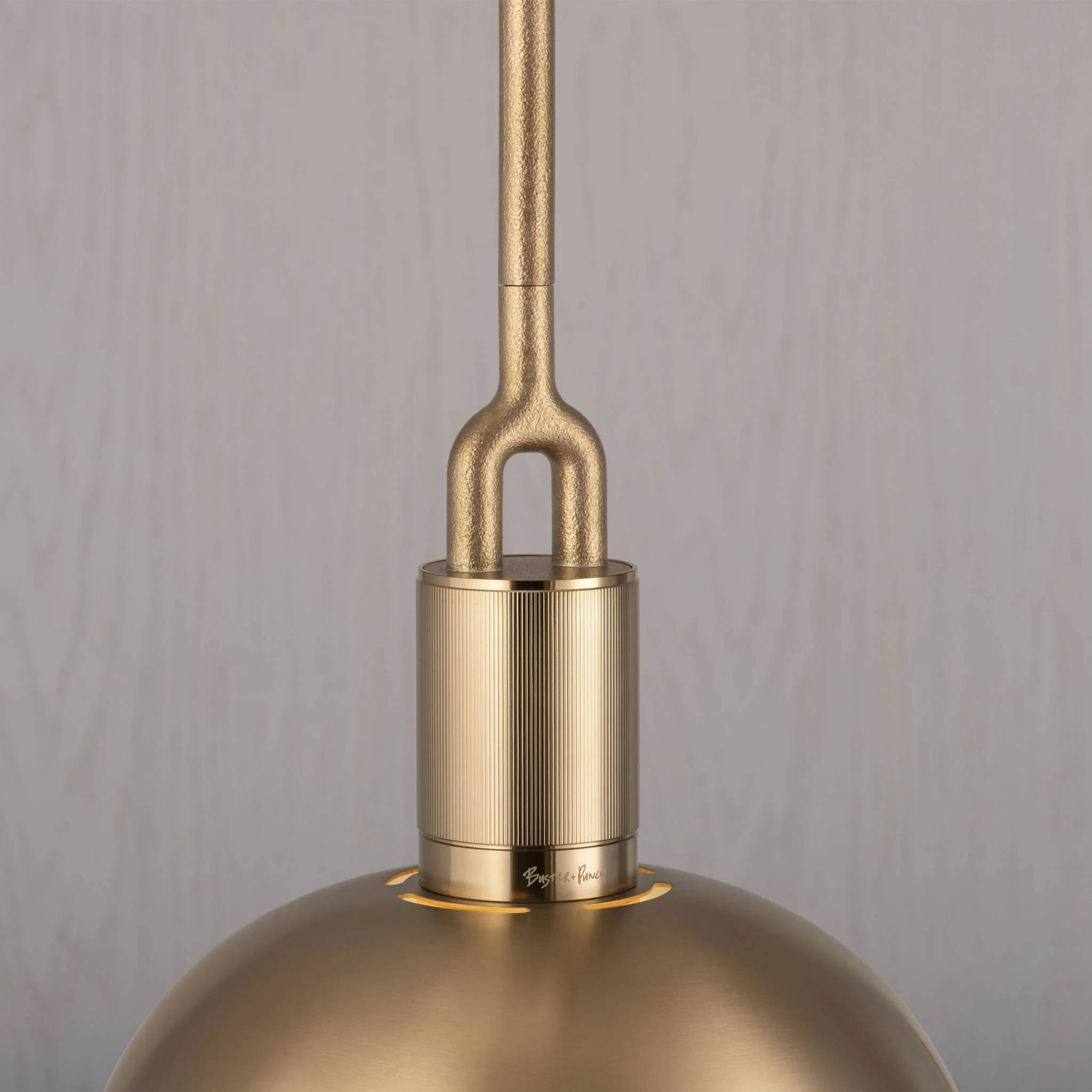 FORKED PENDANT / LINEAR / SHADE / GLOBE / SMOKED / LARGE · BRASS · 2