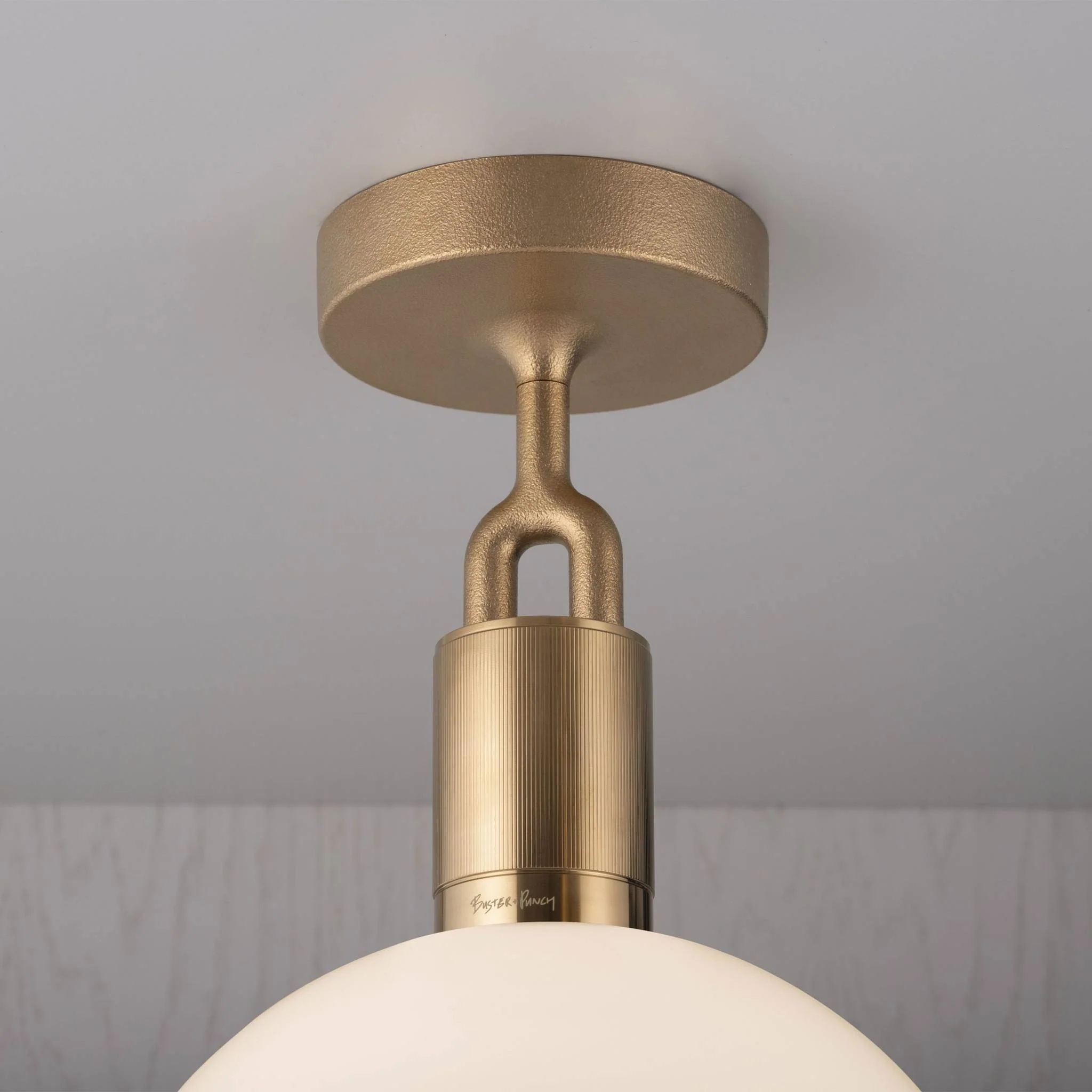 FORKED CEILING / LINEAR / GLOBE / OPAL / MEDIUM · BRASS · 2