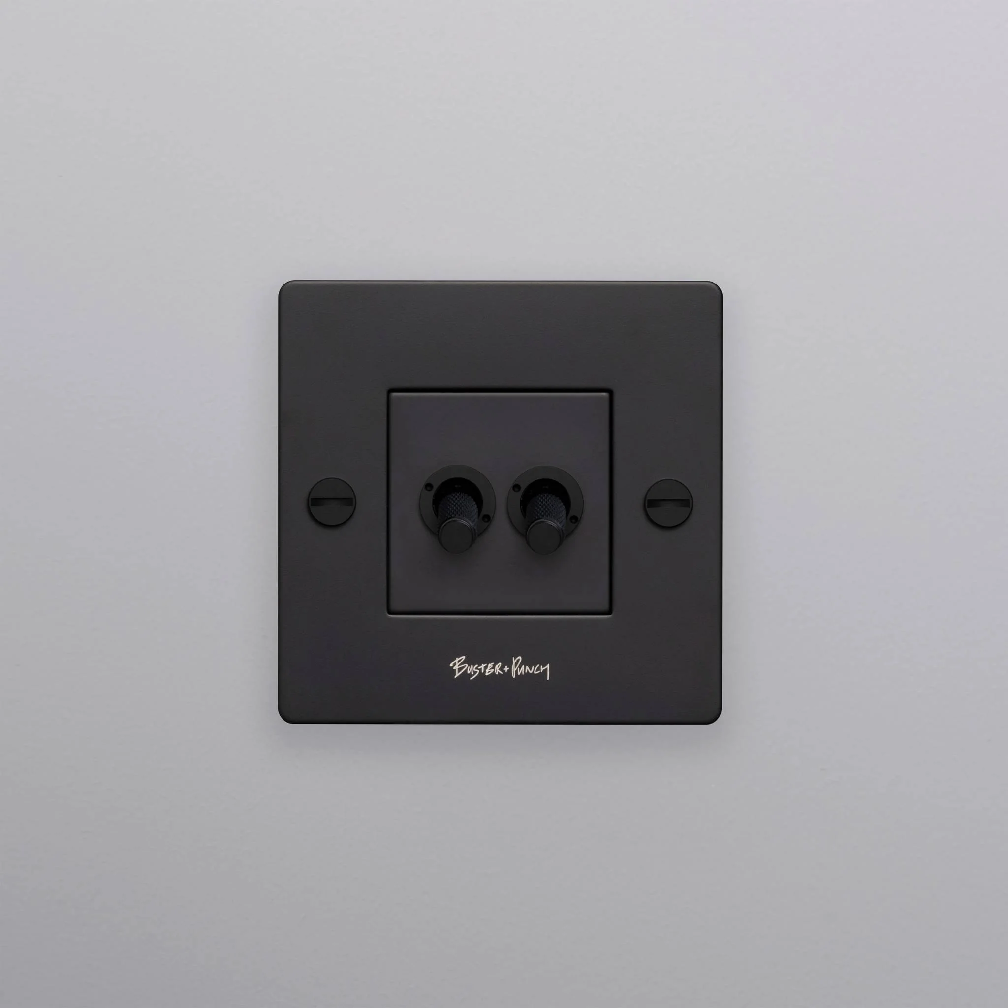 1G DOUBLE TOGGLE / WITH LOGO light switch – BLACK – photo 2